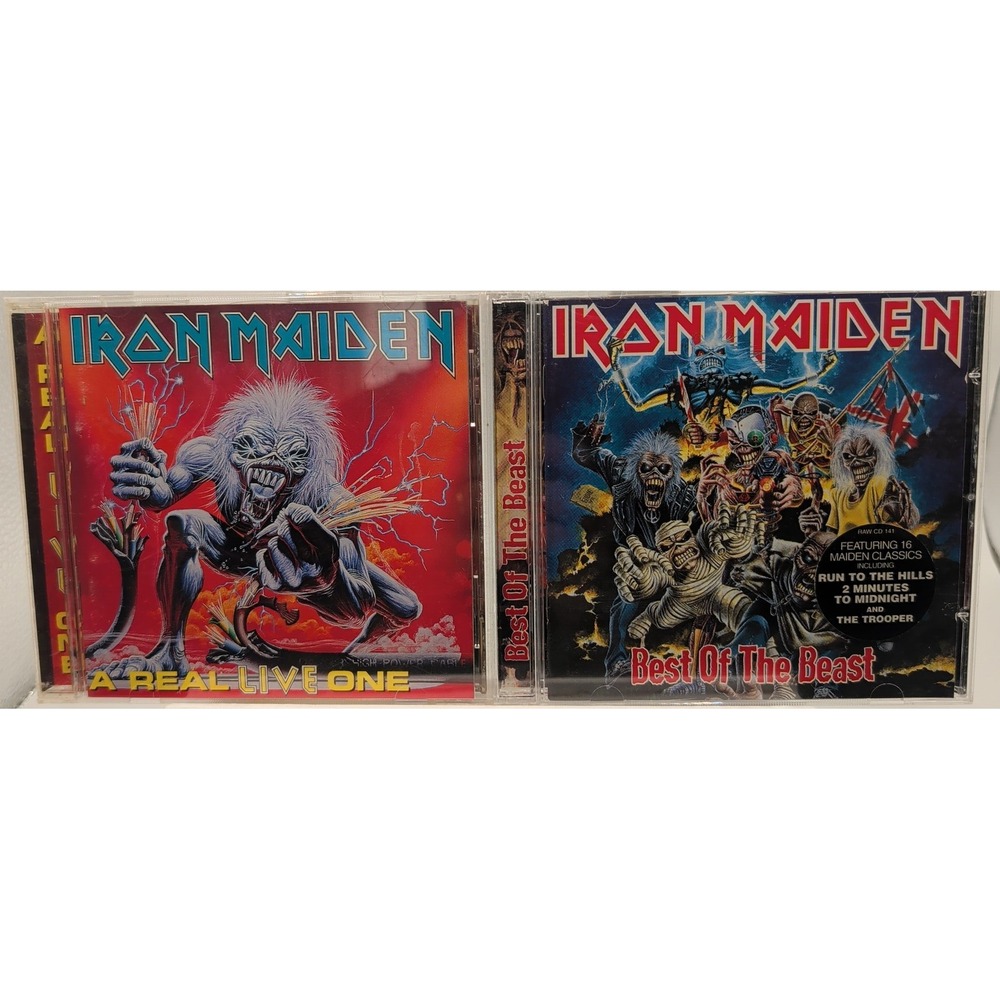 Iron Maiden CD Lot Multicolour A Real Live One Best Of The Beast Metal